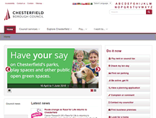 Tablet Screenshot of chesterfield.gov.uk